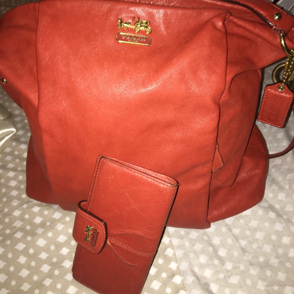 Coach shoulder bag and matching wallet